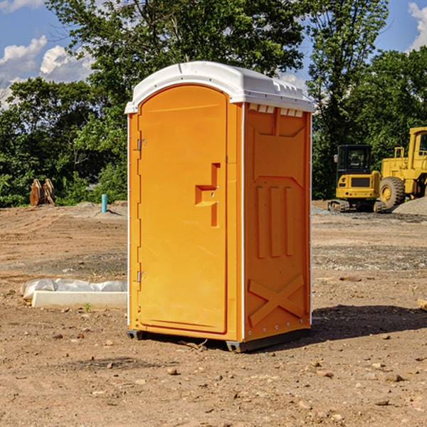 how often are the portable restrooms cleaned and serviced during a rental period in Otsego